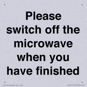 Please switch off the microwave when you have finished